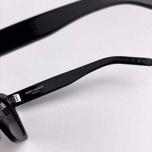 Saint Laurent New Wave SL507 001 BRAND NEW Sunglasses Black Gray Square Unisex - Picture 7 of 11